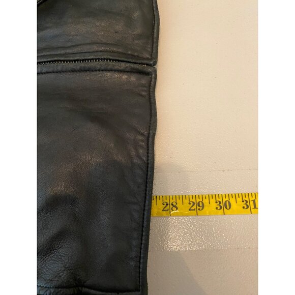 Andrew Marc Mens Black Leather Jacket Thermolite Plus Quilted Lining Large - Picture 10 of 15